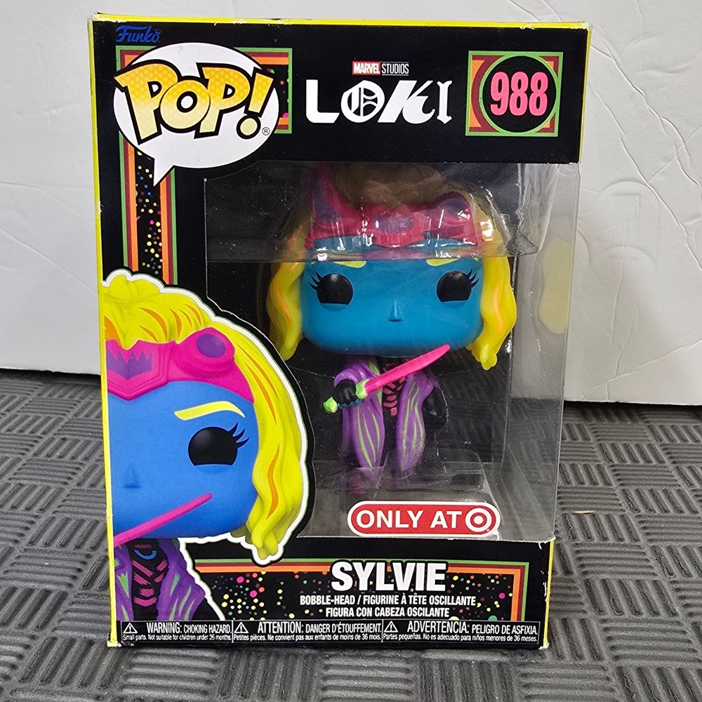 Funko Pop Marvel Loki Sylvie 988 Blacklight Target Exclusive Bobble-Head Vinyl